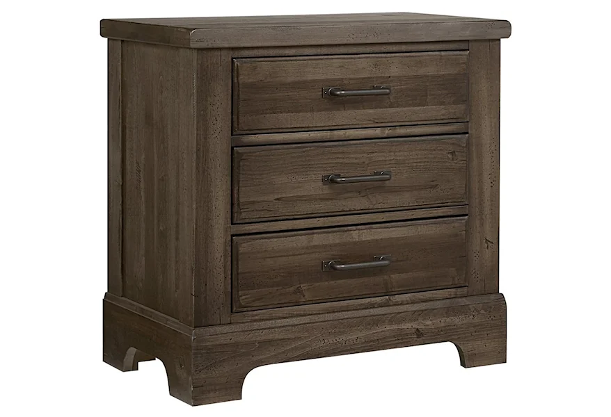 Cool Rustic 3 Drawer Nightstand by Artisan & Post at Esprit Decor Home Furnishings